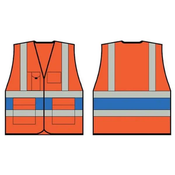 Image of Beeswift Beeswift High Visibility Executive Vest Orange/Royal Blue 5XL HVV45RB5xL