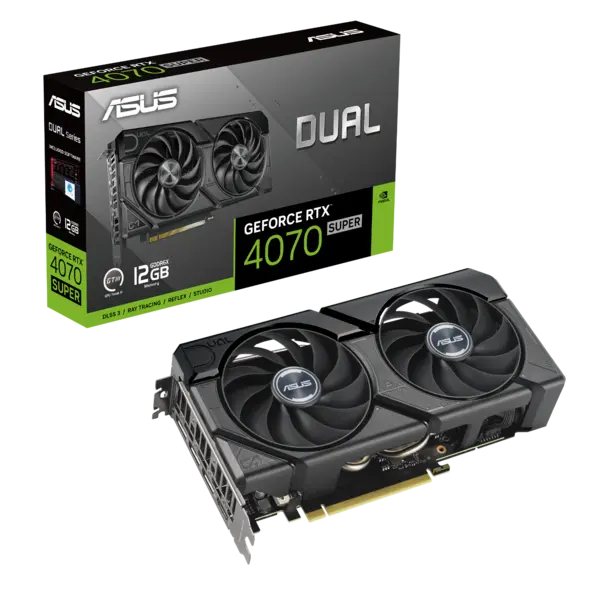 image of ASUS Dual EVO GeForce RTX 4070 SUPER 12GB GDDR6X DLSS3 Graphics Card - DUAL-RTX4070S-12G-EVO