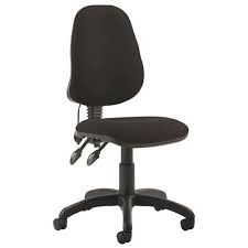 Trexus Operator Chair Flat Packed Fabric Black