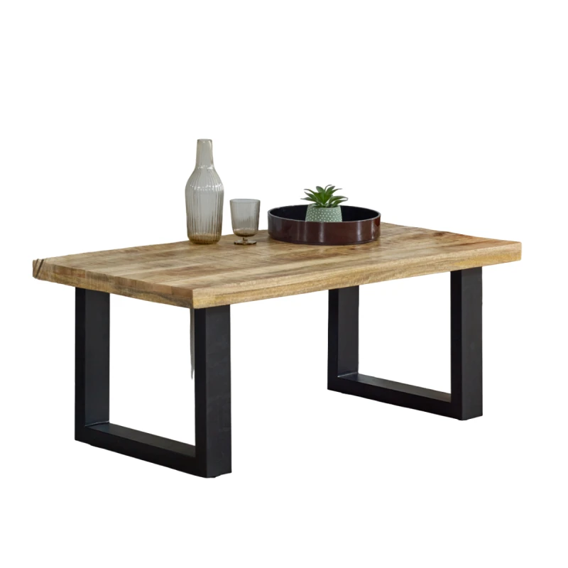 Image of Indian Hub Surrey Solid Wood & Metal Coffee Table