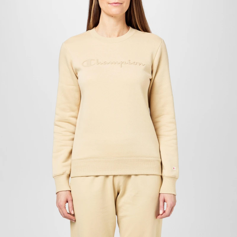Image of Champion Womens Crew Sweatshirt Beige female 8 (XS)