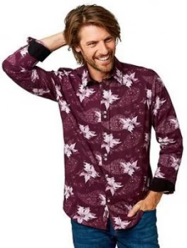 Image of Joe Browns Fantastic Floral Shirt - Purple Size M Men