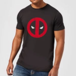 image of Marvel Deadpool Cracked Logo T-Shirt - Black