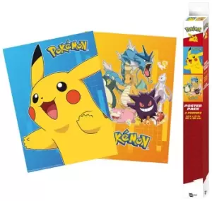 Image of Pokemon Set of 2 posters in Chibi design Poster multicolor