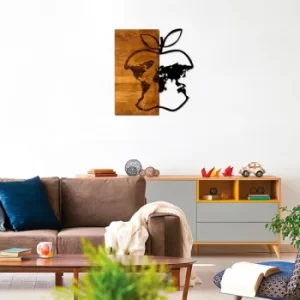 Image of Dunya Walnut Black Decorative Wooden Wall Accessory