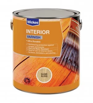 Image of Wickes Interior Varnish - Clear Gloss 2.5L