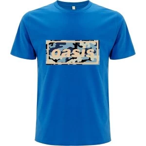 Image of Oasis - Camo Logo Unisex Large T-Shirt - Blue