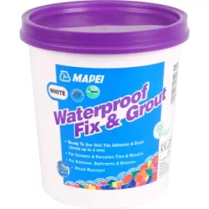 Image of Mapei Waterproof Fix & Grout Tile Adhesive 1.5kg in White