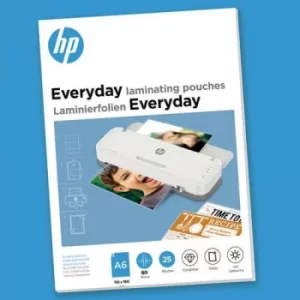 image of HP Everyday Laminating Pouches A6 80 micron Pack 25 9156