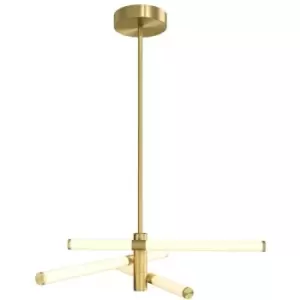 Image of Maytoni Axis Modern Integrated Pendant Ceiling Light Gold, 3000K, Acrylic Frosted Shade