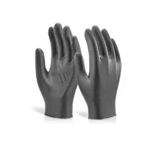 image of Nitrile disposable gripper glove powder free bl xxl (11) - Black - Black - Click