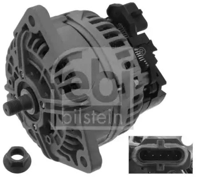 Image of FEBI BILSTEIN 48956 Generator Alternator Charging Current: 110A, Voltage: 24V Alternator (4)