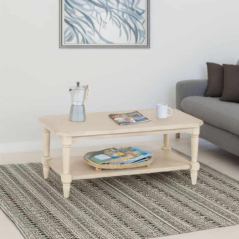 Image of Seconique Chantilly Coffee Table Distressed Antique Cream Effect