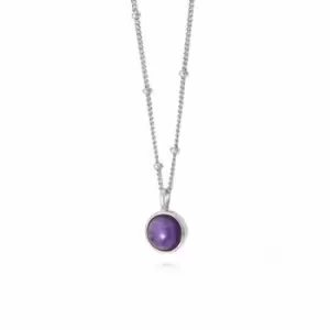 Image of Amethyst Healing Stone Silver Necklace HN1002_SLV