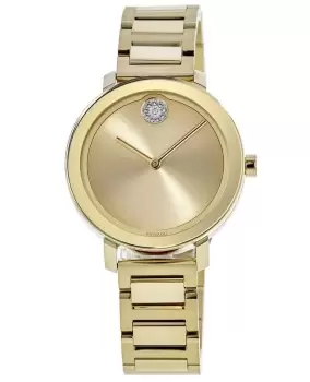 image of Movado Bold Evolution Yellow Gold Dial Yellow Gold PVD Womens Watch 3600649 3600649