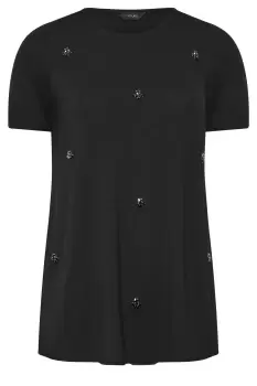 Image of Diamante Embellished T-Shirt