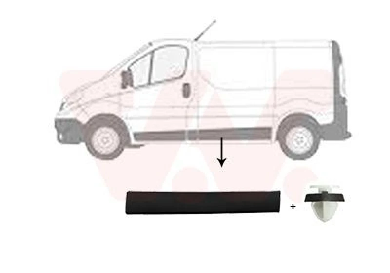 Image of VAN WEZEL Trim / Protective Strip, sidewall VAN WEZEL 4396425