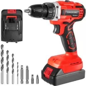 Image of VEVOR Cordless Drill Driver, 20V 2Ah Cordless Drill Combo Kit, Electric Screwdriver Set with 2 Speed, 2/5" Keyless Chuck Impact Drill, 21+1 Torque Bru