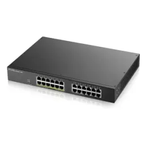 image of GS1900-24EP - Managed - L2 - Gigabit Ethernet (10/100/1000) - Full duplex - Power over Ethernet (PoE) - Rack mounting