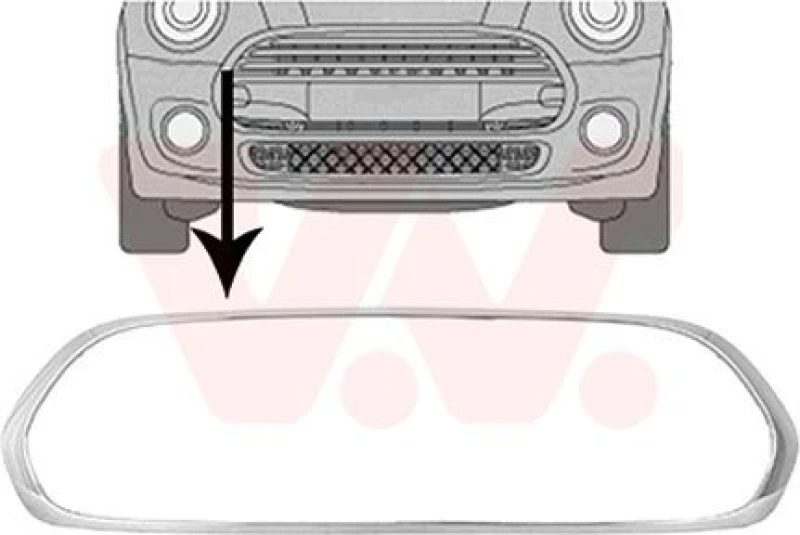 Image of VAN WEZEL Frame, radiator grille VAN WEZEL 0518518