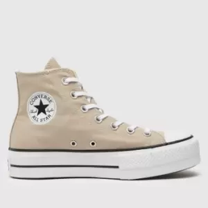 image of Converse Stone Chuck Taylor All Star Lift Hi Trainers