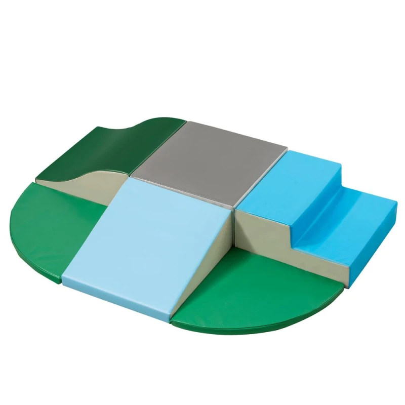 Image of HOMCOM 6 Piece Soft Play Equipmemt for Kids Climb and Crawl Multi