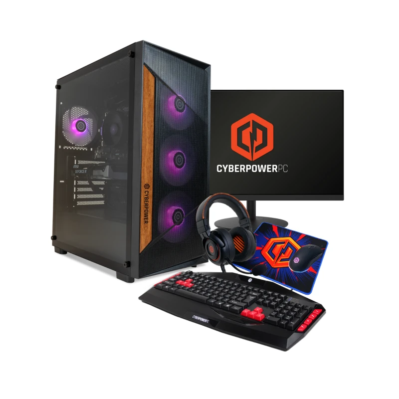 Image of CyberPower Amethyst AMD Ryzen 5 5500 RTX 5060 16GB RAM 1TB SSD + 23.8&