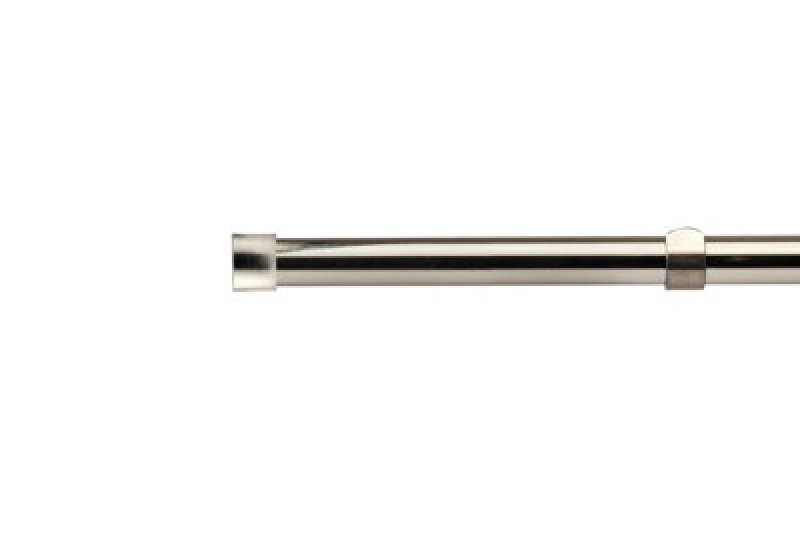 Image of Unknown 16-19mm Fenton Extendable Eyelet Metal Curtain Pole Set Brushed Silver 120-210Cm