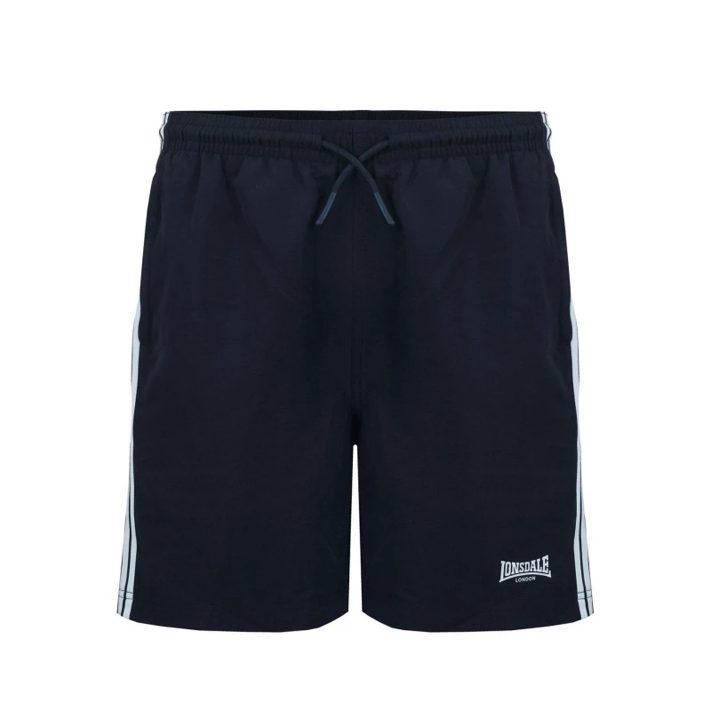 Image of Lonsdale Stripe Woven Shorts Mens - Black S