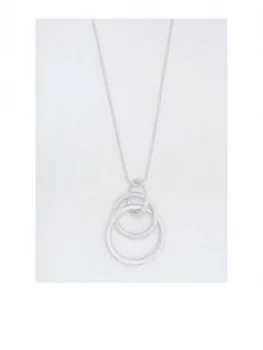 Image of Mint Velvet Silver Tone Ring Link Necklace - Silver