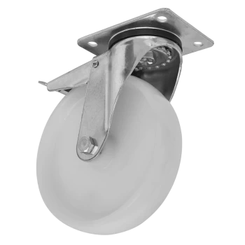 Image of Heavy-Duty Nylon Castor Wheel Swivel with Total Lock 80mm - Trade