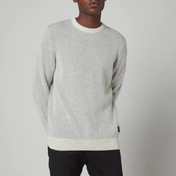 Image of Barbour Mens Duffle Knitted Crewneck Sweatshirt - Ecru - XXL