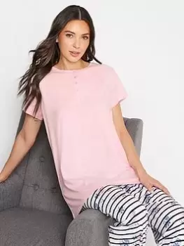 Image of Long Tall Sally Cap Sleeve Placket Pj Top Pink, Size 18-20, Women