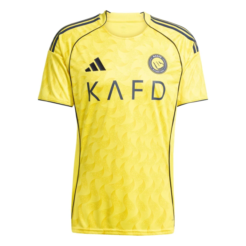 Image of adidas Al Nassr Home Shirt 2025 2026 Adults Yellow/Blue male S