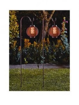 image of Smart Solar Forli Flaming Lantern 2-Pk