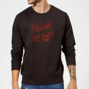 Image of Friday the 13th Logo Blood Sweatshirt - Black - L - Black