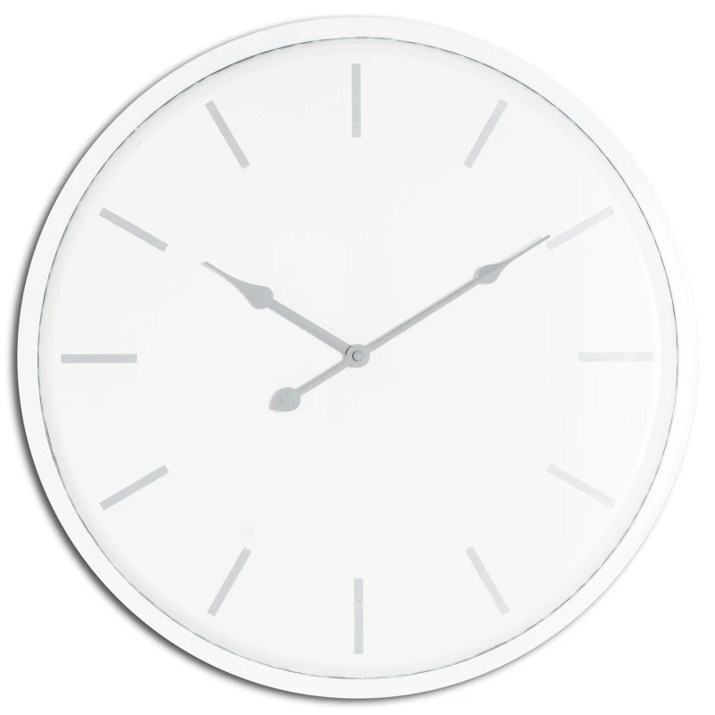 Image of Hill Interiors Brandon Wall Clock in White White Unisex