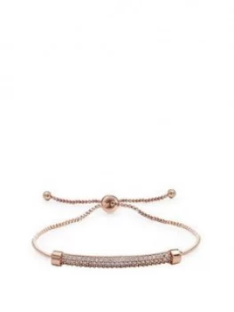 Image of Jon Richard Rose Gold Pave Bar Toggle