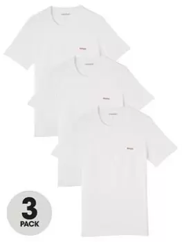 image of HUGO Bodywear 3 Pack T-Shirt - White Size M Men