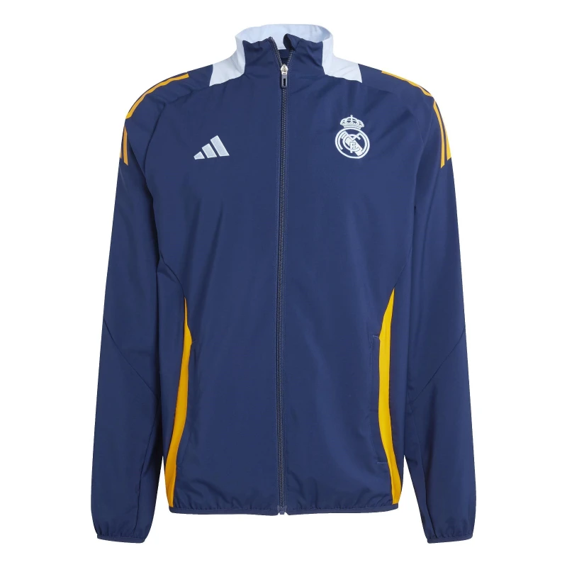 Image of adidas Real Madrid Anthem Jacket 2024 2025 Adults Navy/Orange male S
