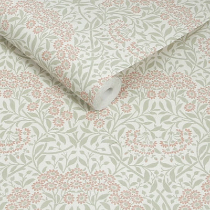 Image of William Morris At Home Michaelmas Daisy Peony & Sage Wallpaper