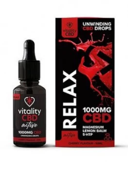 Image of Vitality CBD Vitality CBD Active Relax Cherry Drops 1000mg, Multi, Women