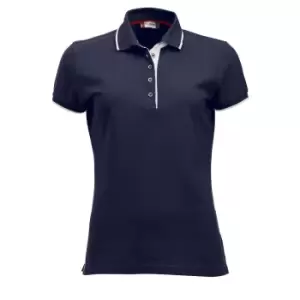 Image of Clique Womens/Ladies Seattle Polo Shirt (L) (Dark Navy)