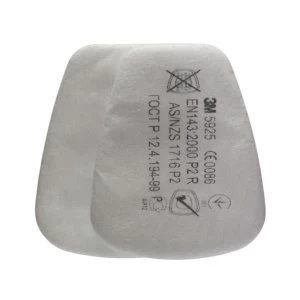 Image of 3M 5925 P2 R Particulate Filter 1 Pair White