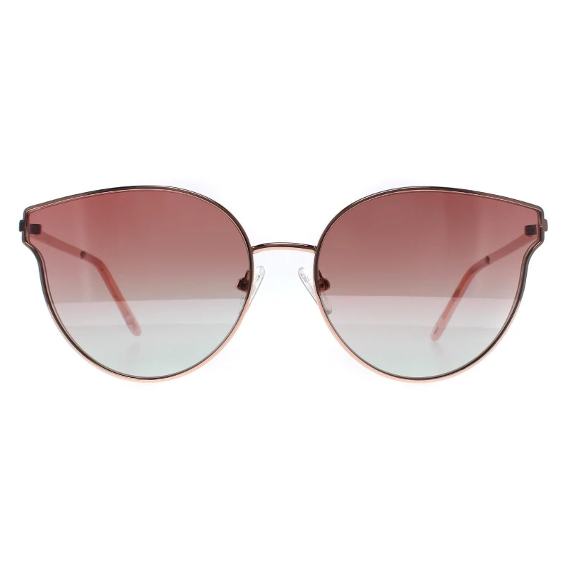 Image of Guess Cat Eye Gold Rose Mirrored GF0353 Gold female
