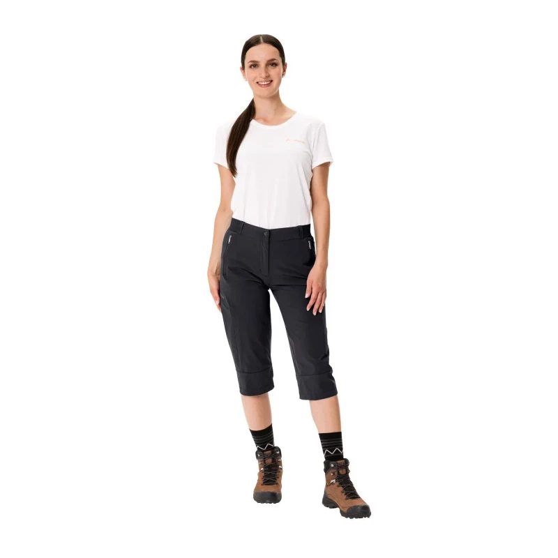 Image of Womens trousers VAUDE Farley Stretch Capri III Noir Female 40