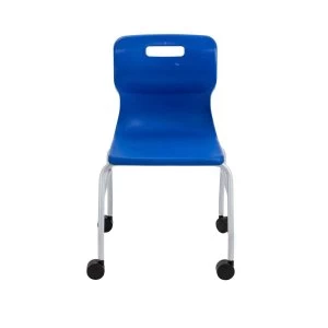 image of TC Office Titan Move 4 Leg Chair with Castors, Blue