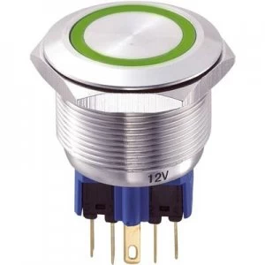 Image of TRU COMPONENTS GQ25 11EG12V Tamper proof pushbutton 250 V AC 5 A 1 x OnOn IP65 momentary