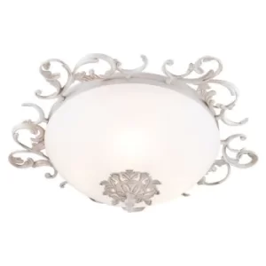 Speria Flush Bowl Ceiling Lamp Cream, 3 Light, E14