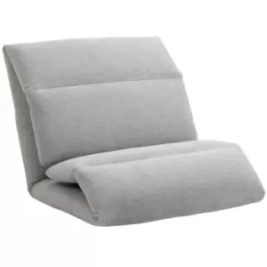 Image of HOMCOM Adjustable Floor Chair with Back Support For Gaming Meditation - Grey